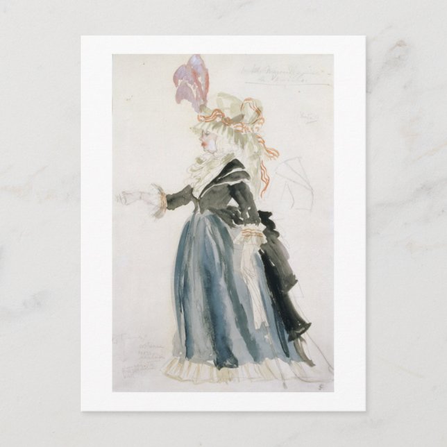 Carte Postale Design de costume pour 'Misa Sert' comme 'Une Dame (Devant)