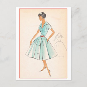 Carte Postale Design de mode vintage pour habiller, Créateurs St