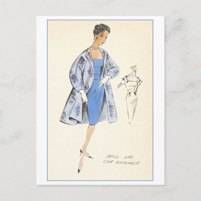 Carte Postale Design de mode vintage pour habiller, Créateurs St (Devant)