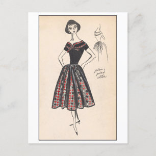 Carte Postale Design de mode vintage pour habiller, Créateurs St