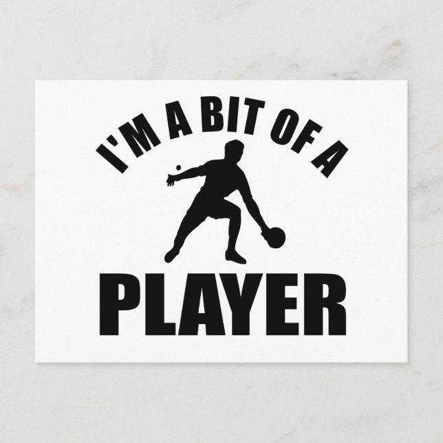 Carte Postale Design de ping-pong cool (Devant)