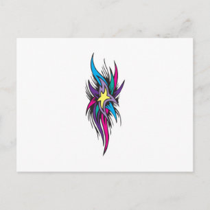 Carte Postale Design de tatouage Star Tails