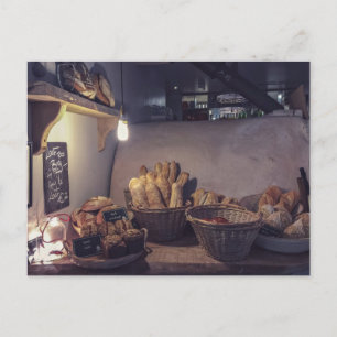 Carte Postale Design d'intérieur de boulangerie vintage et pâtis