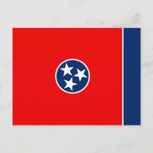 Carte Postale Design du drapeau d'état du Tennessee