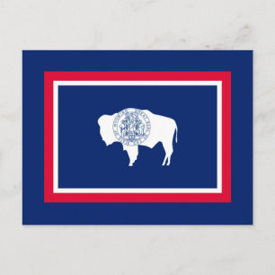 Carte Postale Design du drapeau d'état du Wyoming