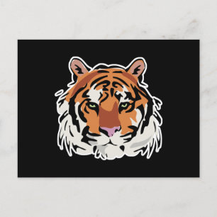 Carte Postale Design du visage du tigre cool