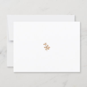 Carte Postale Design floral beige orné avec tige brun foncé a