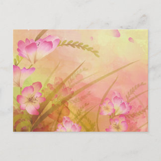 Carte Postale design floral rose