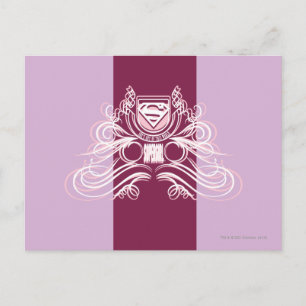 Carte Postale Design florissant Supergirl