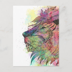 Carte Postale Design génial d'aquarelle tribale