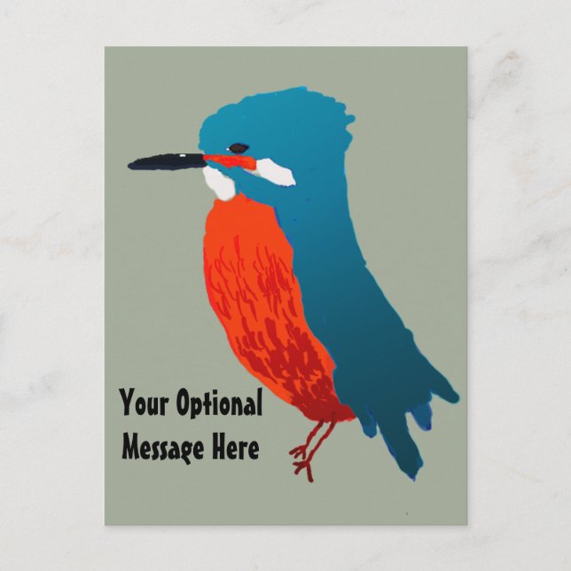 Carte Postale Design Kingfisher (Devant)
