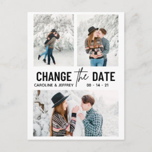 Carte Postale design moderne multi photo changer la date