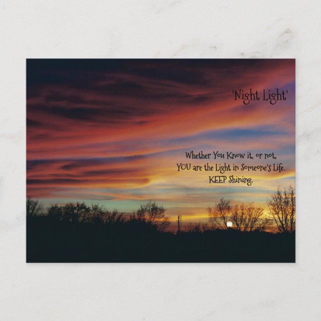 Carte Postale * Design "Night Light" (Devant)