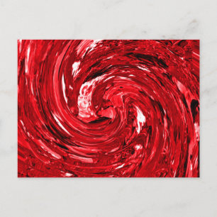 Carte Postale Design noir blanc rouge