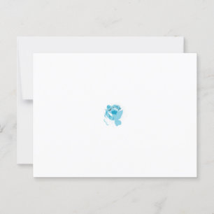 Carte Postale Design orné, bleu clair et blanc sur une bille