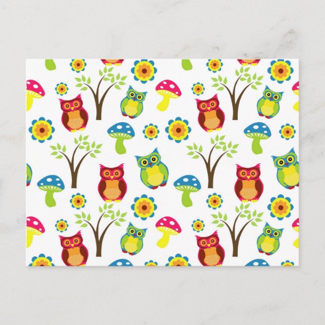 Carte postale Design Owls (Devant)