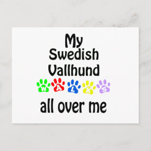 Carte Postale Design suédois Vallhund Walks