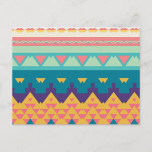 Carte Postale Design tribal pastel