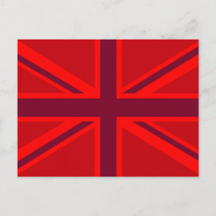Carte Postale Design Union Jack à accent rouge