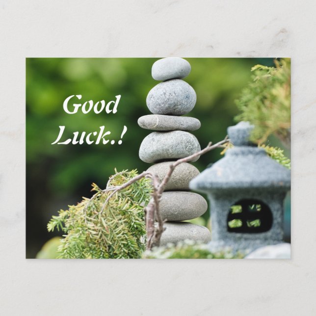 Carte postale design unique élégant BONNE CHANCE (Devant)