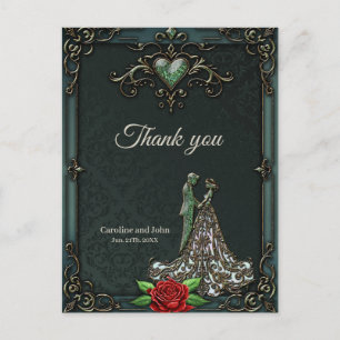 Carte Postale Design vintage élégant et romantique.