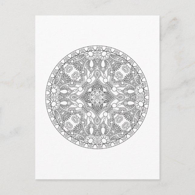 Carte Postale Design Zendala (Devant)