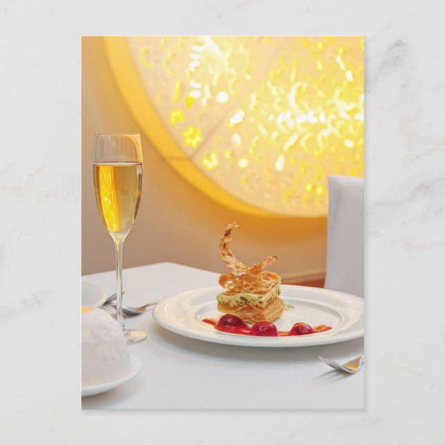 Carte Postale Dessert dans le restaurant (Devant)