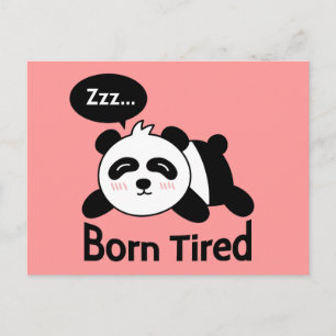 Carte Postale Dessin animé de panda mignon endormi