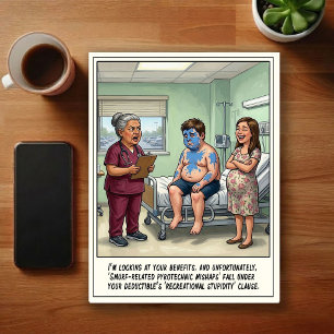 Carte Postale Dessin animé de révélation du sexe à la salle d'ur