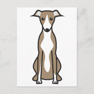 Carte Postale Dessin animé Whippet Dog