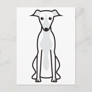 Carte Postale Dessin animé Whippet Dog