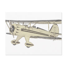 Dessin au crayon vintage Jaune Waco