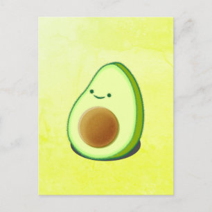 Carte Postale Dessin Avocado mignon