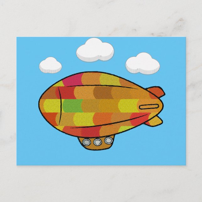 Carte Postale Dessin Blimp Style Vintage (Devant)