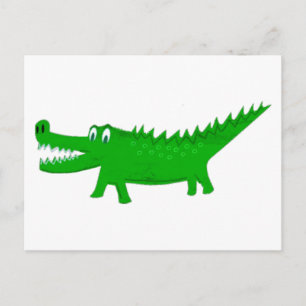 Carte Postale Dessin de bébé alligator mignon
