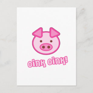 Carte Postale Dessin de bébé cochon