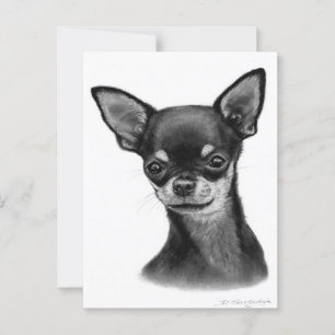 Carte Postale Dessin de charbon à gazon doux