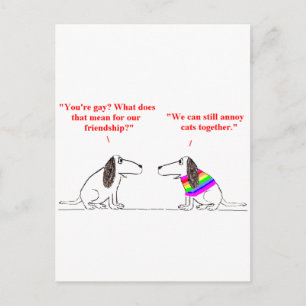 Carte Postale Dessin de chien gay 45
