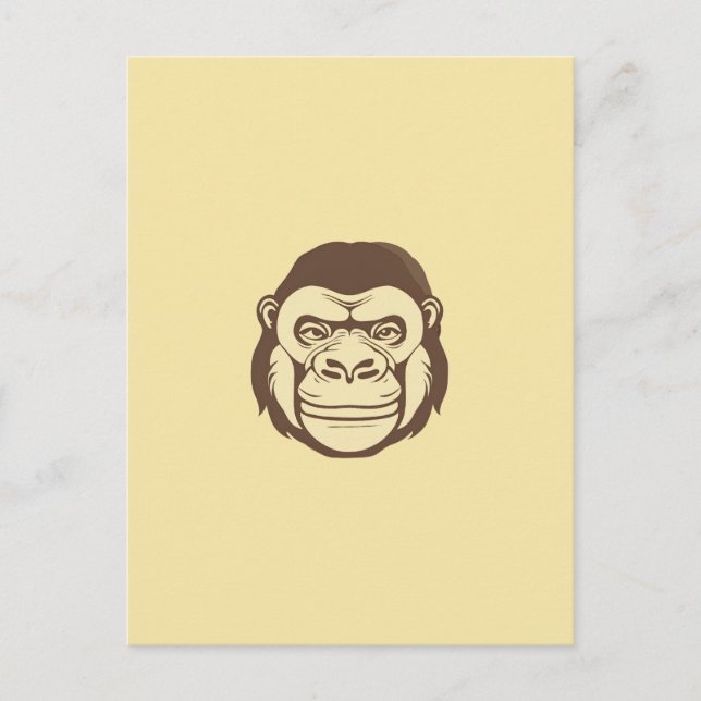 Carte Postale Dessin de dessin de Gorilla (Devant)
