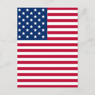 Carte Postale Dessin de fierté de drapeau américain USA