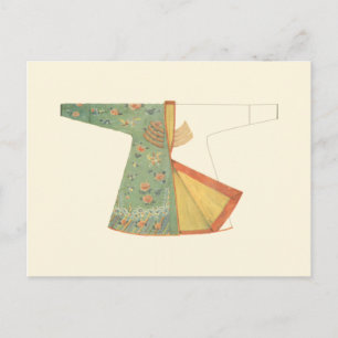 Carte Postale Dessin de Kimono semi-fini