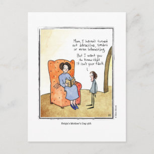 Carte Postale Dessin de la FÊTE DE LA MÈRE par Ellen Elliott