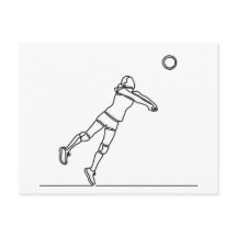 dessin de la ligne libérale de volleyball