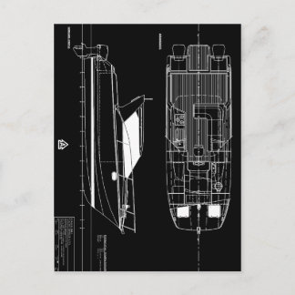 Carte Postale Dessin de ligne d'arrangement général ArrowCat 30