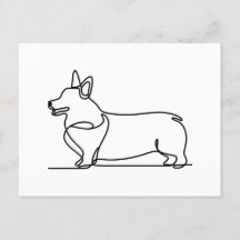 Dessin de ligne de corgi