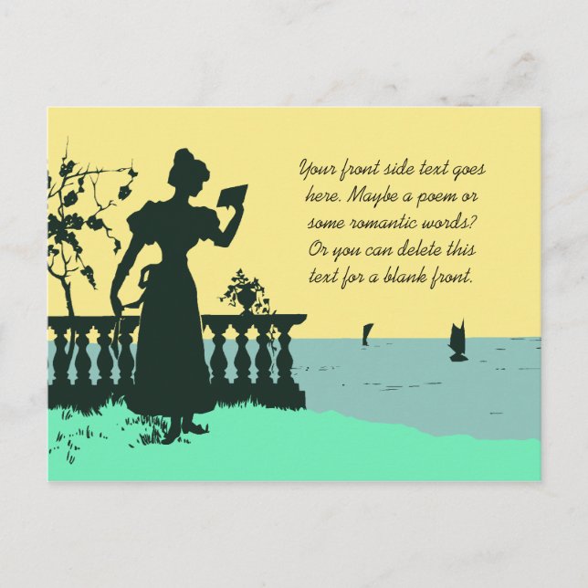 Carte Postale Dessin de style victorien romantique (Devant)