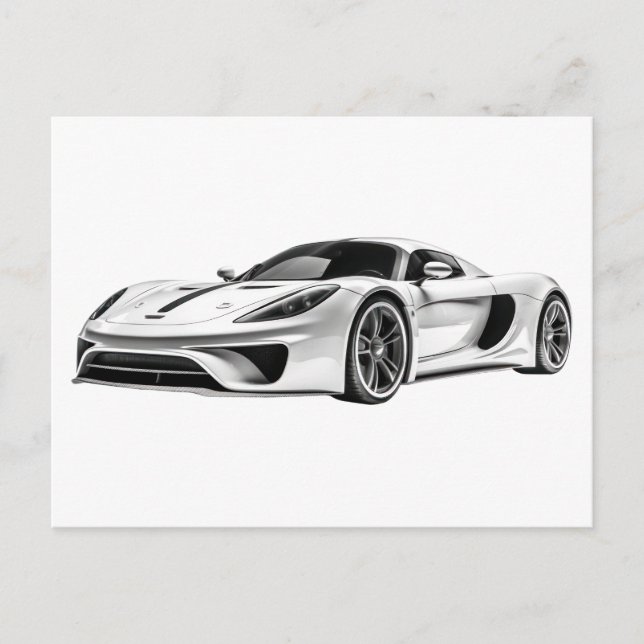 Carte Postale Dessin de voiture II (Devant)