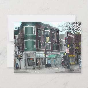 Carte Postale Dessin du centre de Madison, Wisconsin