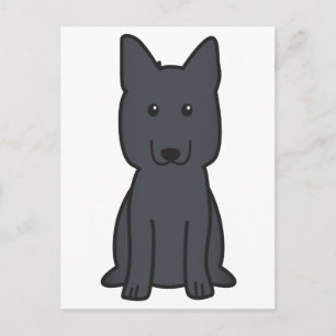 Carte Postale Dessin du chien berger allemand
