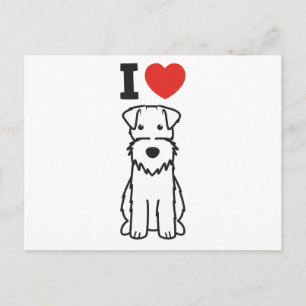 Carte Postale Dessin du chien de Terrier Fox Wire